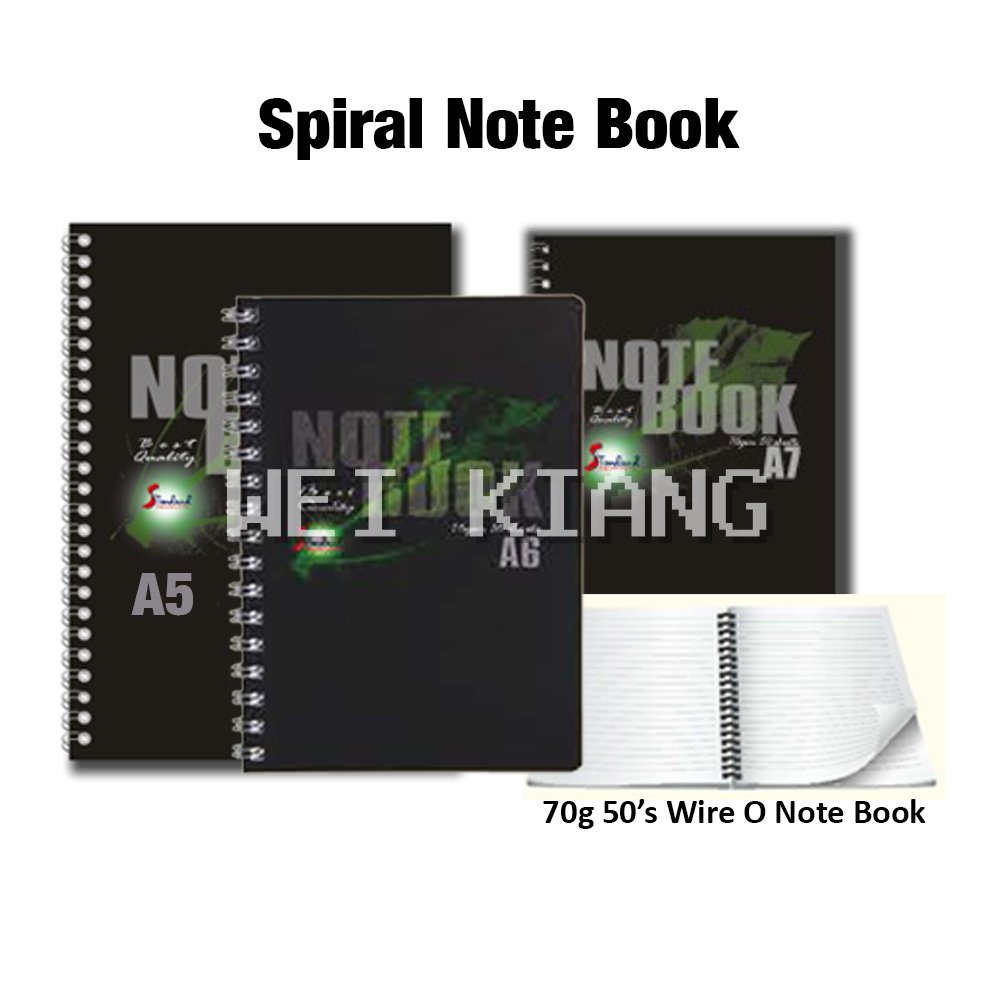 Wire O Spiral Note Book A7/A6/A5/B5/A4