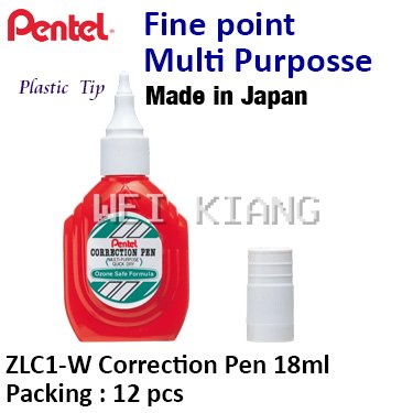 Correction Pen 18ml Plastic Tip ZLC1-W Pentel