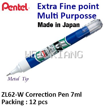 Correction Pen 7ml Metal Tip ZL62-W Pentel